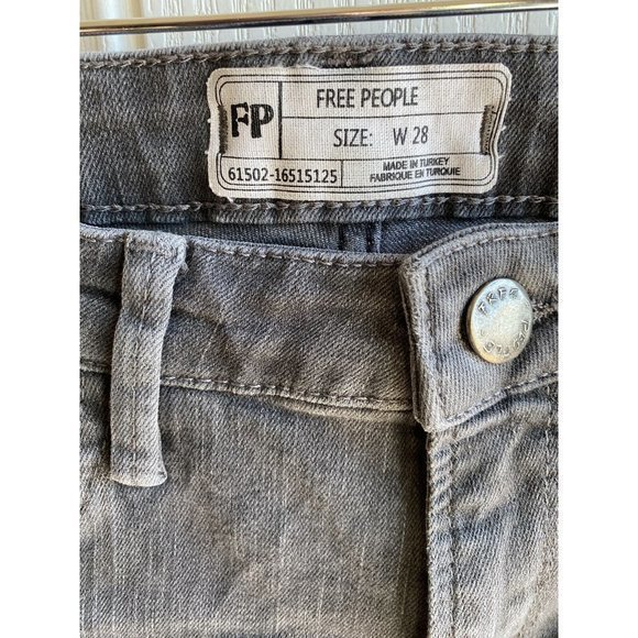 FREE PEOPLE Size 28 Gray Jeans‎ Skinny raw hem ankles - Picture 3 of 3